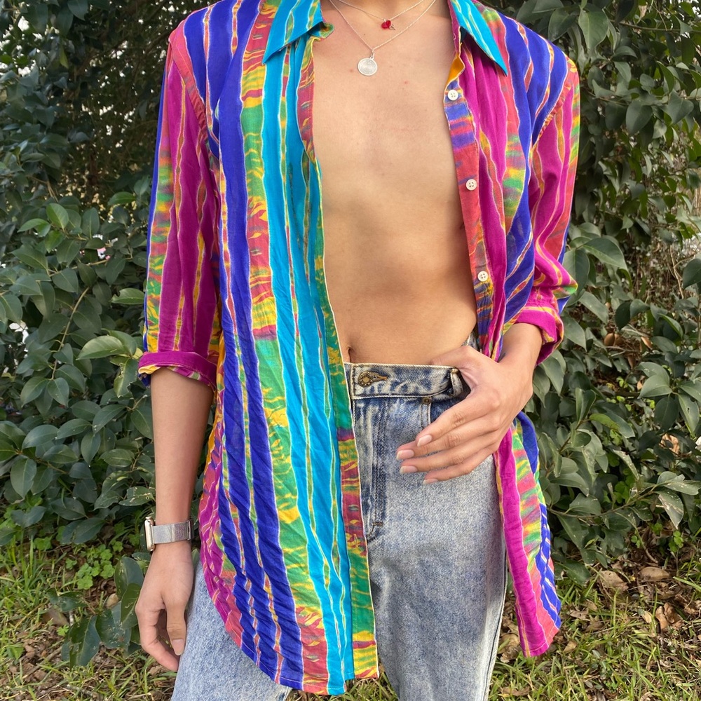 Ralph Lauren colorful button down collard shirt 💜